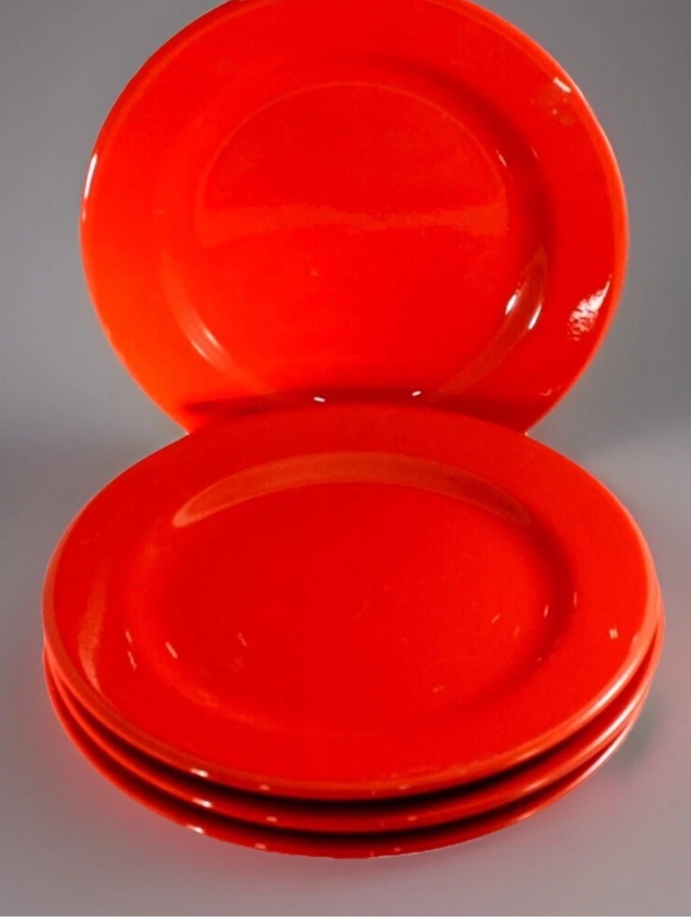 4 Pier 1 Toscana “Red” Earthenware 10.75 Dinner Plates Made in Spain Set of 4